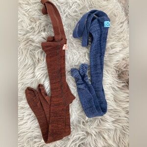 Good Condition 2 Pair Silly Silas Strap Tights 6-12 MO